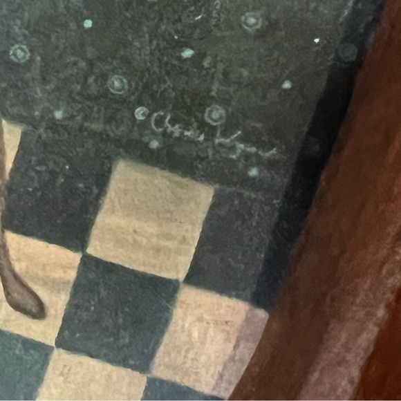 VTG Charles Wysocki Wood Framed Cardboard Backed Prints (?) Primitive - Picture 3 of 16